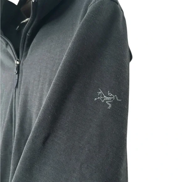 Arc'teryx Charcoal Gray Zip Hoodie Fleece Jacket - Picture 2 of 5